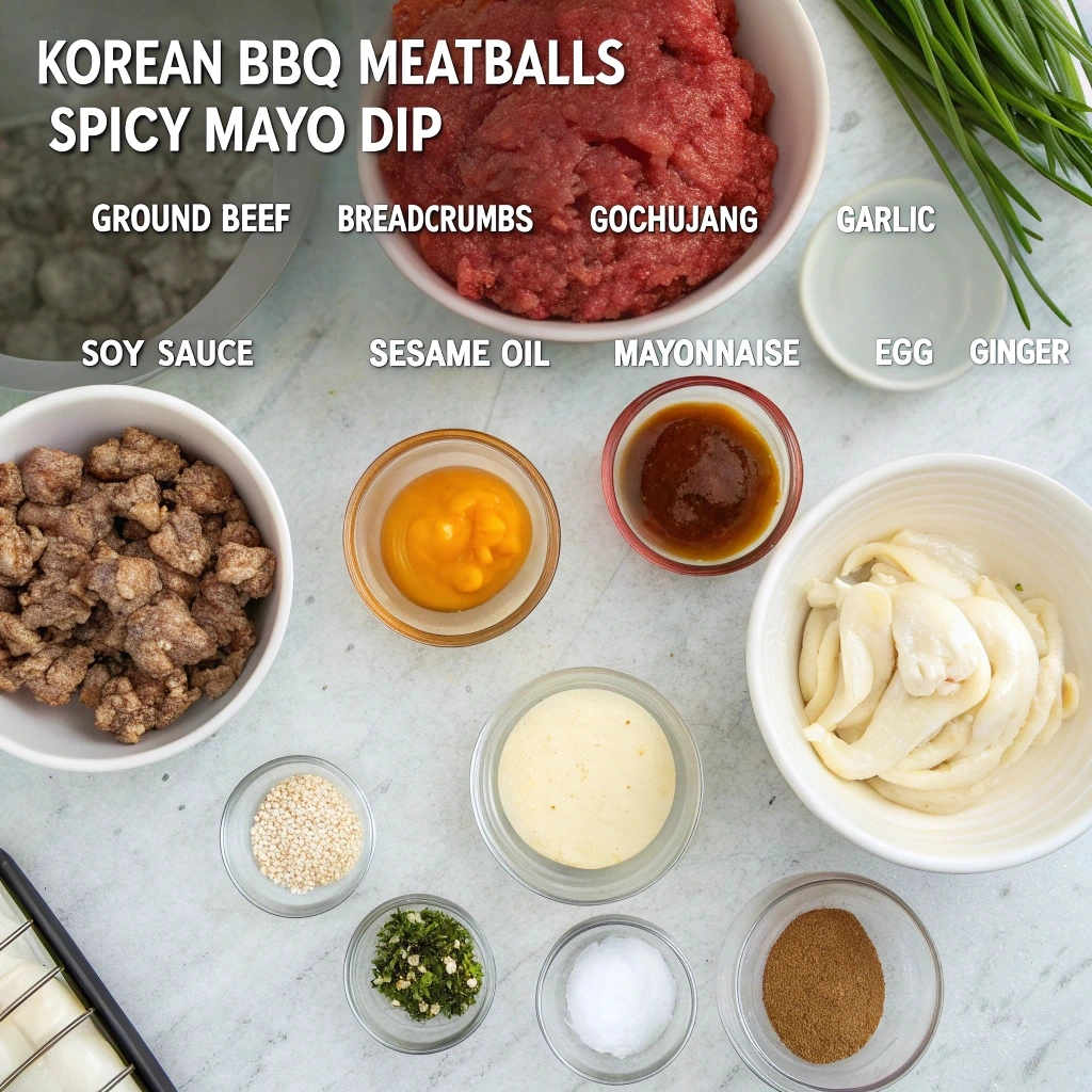 Irresistible Korean BBQ Meatballs with Spicy Mayo Dip Recipe